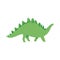 Vector extinct stegosaurus dino flat green icon