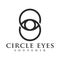 Vector eyeball logo merging of two circles