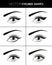 Vector eyeliner shapes variations. Beautiful woman eyes makeup