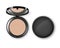 Vector Face Cosmetic Makeup Powder in Black Round Plastic Case with Mirror Top View