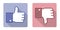 Vector Facebook Like Dislike Thumb Up Sign