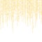 Vector falling in lines gold glitter confetti dots