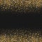 Vector falling sparkle golden texture. Shining gold particles border on transparent background