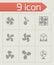 Vector fans and propellers icons set