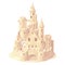 Vector fantasy castle sand, sandcastle