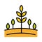 Vector farm wheat ears icon template. Whole grain symbol illustration. Oat growth design concept. Farm agriculture oat sign