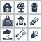 Vector farming icons set