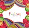 Vector fashion background with knitting
