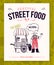 Vector fast food festival poster, placard, banner, advertising, flayer with food truck and farmer illustration template.