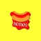 Vector fast food hotdog banner