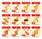 Vector fast food restaurant menu price cards