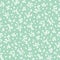 Vector feminine mint green and white monochrome foliage seamless pattern background