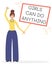 Vector feminist illustration. Girl power poster. Girls can do anything