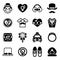 Vector Fiance icon set