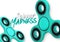 Vector Fidget Spinner Gadget Icon. Realistic Spinning Toy Hand Spinner with Spinner Madness Lettering