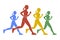 Vector figures of women runners