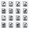 Vector File type icon set