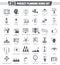 Vector finance business Project planning black icon set.