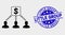 Vector Financial Clients Links Icon and Grunge Little Group Watermark