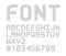 Vector fingerprint font