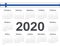 Vector Finnish circle calendar 2020