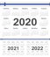 Vector Finnish circle calendars 2020, 2021, 2022