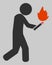 Vector Fire Arsonist Icon Illustration