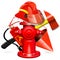Vector Fire Prevention Equipment Concept with Hydrant