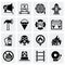 Vector Firefighter icon set