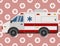 Vector first help ambulance emergency car vehicle transport medicine health hospital urgent pharmacy medical car vehicle