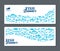 Vector fish horizontal banners or flyers