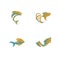 Vector of Fish Logo, Fish Pets Logo, Beautiful Fish, Golden Fish