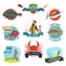 Vector fisherman sport fishing icons
