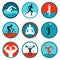 Vector fitness icons and signs