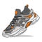 Vector fitness sneakers shoes for training, running shoe vector illustration