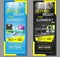 Vector fitness vertical banner set