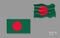 Vector flag of Bangladesh, illustration.