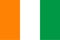 Vector flag of Cote d`Ivoire. Proportion 2:3. Ivorian national flag. Republic of CÃ´te d`Ivoire.