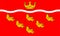 Vector flag of East Sussex County, England. United Kingdom.