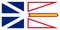 Vector flag of Newfoundland and Labrador Canada.St. Johns