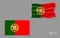 Vector flag of Portugal, illustration.