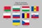 Vector flags of Eastern Europe countries.