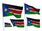 Vector flags of South Sudan