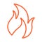 Vector Flame Line Icon