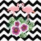 Vector Flamingos, Flowers, Palm Leaves on Striped Background