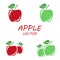 Vector flat apple icons set