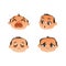Vector flat baby face expression emotion set