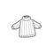 Vector flat baby kid knitted pullover