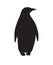 Vector flat black emperor penguin silhouette