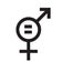 Vector flat black icon of feminism women equality